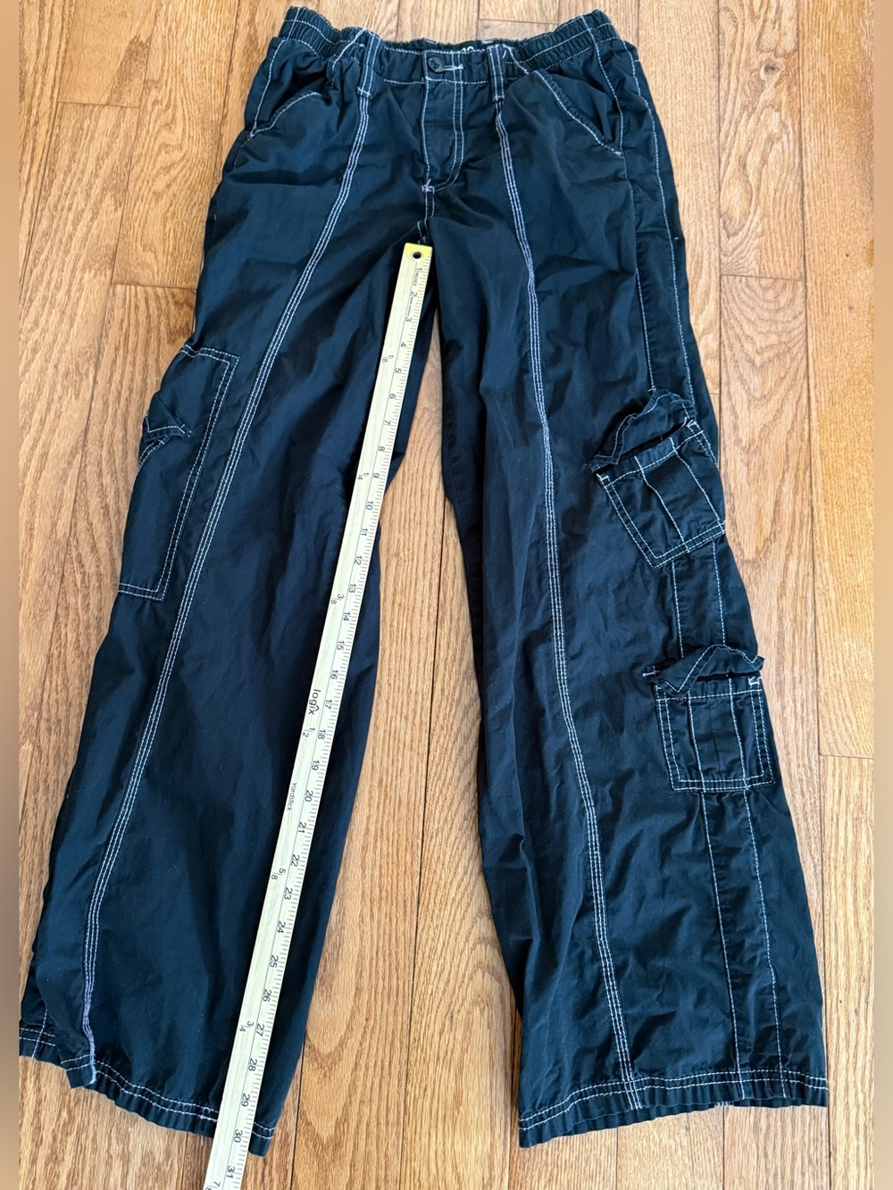 BDG Urban Outfitters Y2K Cargo Pants Wide Leg Women’s Small Streetwear Black